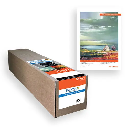 Innova IFA-012-R0914-015 Soft Textured Natural White 315g/m² 36″ 914mm x 15m roll