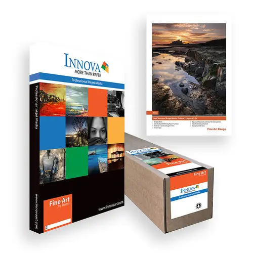 Innova IFA-026-R1118-015 Soft Textured Cotton BW 315g/m² 44″ 1118mm x 15m roll