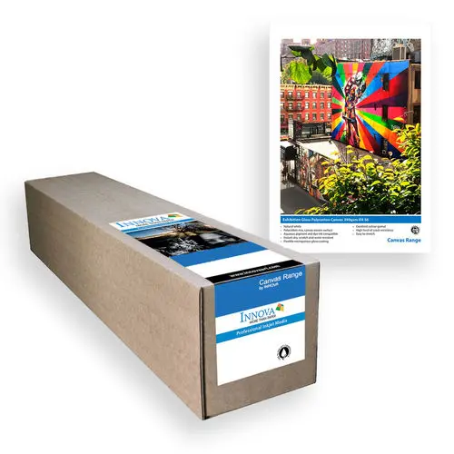 Innova IFA-056-R1118-015 Exhibition Gloss PolyCotton Canvas 390g/m² 44″ 1118mm x 15m roll