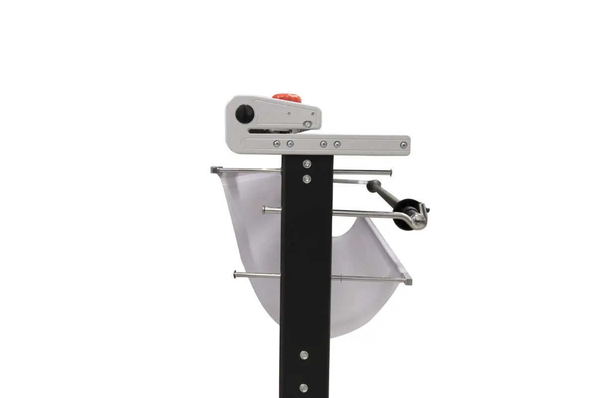 Neolt manual trim plus side view, with optional roll holder