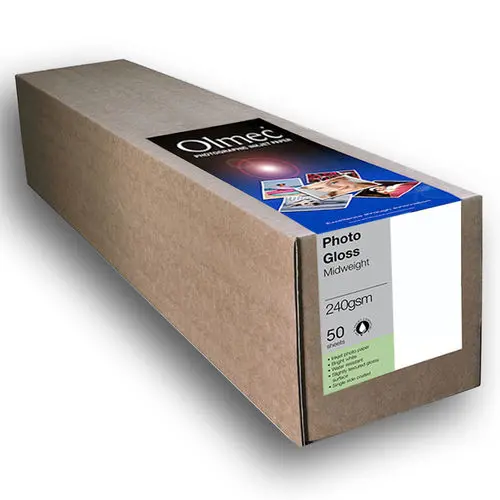 Olmec OLM-063-R0432-030 Photo Gloss Midweight 240g/m² 17″ 432mm x 30m roll