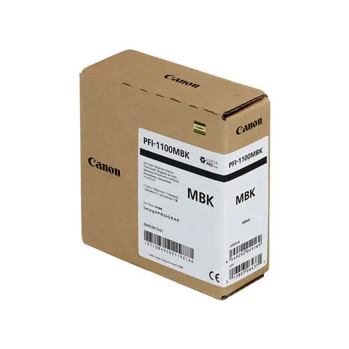 Canon PFI-1100MBK Matte Black 160ml PRO-2000/2100 PRO-4000/4100(S) PRO-6000/6100(S) Ink Cartridge (0849C001AA)