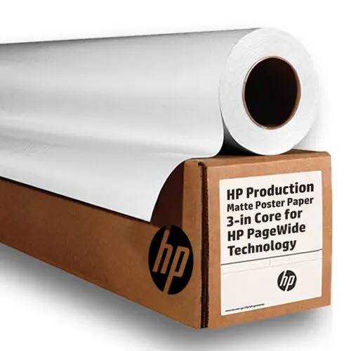 HP L5P97A Production Matte Poster Paper 160g/m² for HP PageWide Technology 36″ 914mm x 91.4m roll