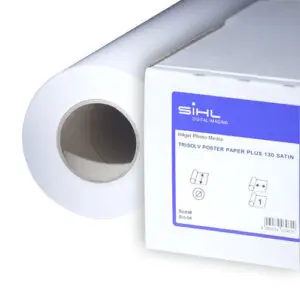 SiHL TriSolv Poster Paper Plus 130 Satin 3689 54" 1372mm x 61m - 130gsm (3" Core)