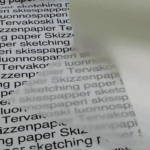 Shows transparency of Tervakoski sketch paper