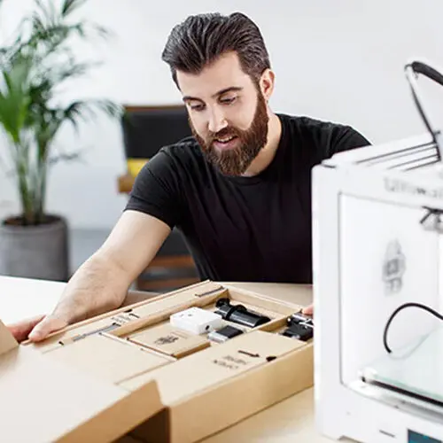 Unboxing Ultimaker Extrusion Upgrade Kit with all components displayed