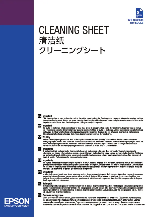 Epson Cleaning sheet C13S400045