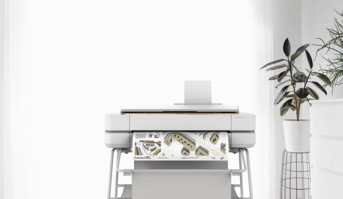 Lifestyle image of the HP Studio wide format printer