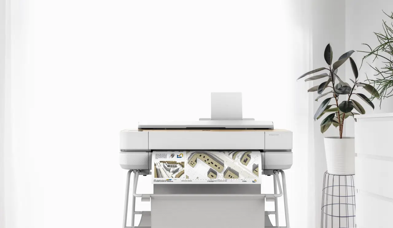 Lifestyle image of the HP Studio wide format printer