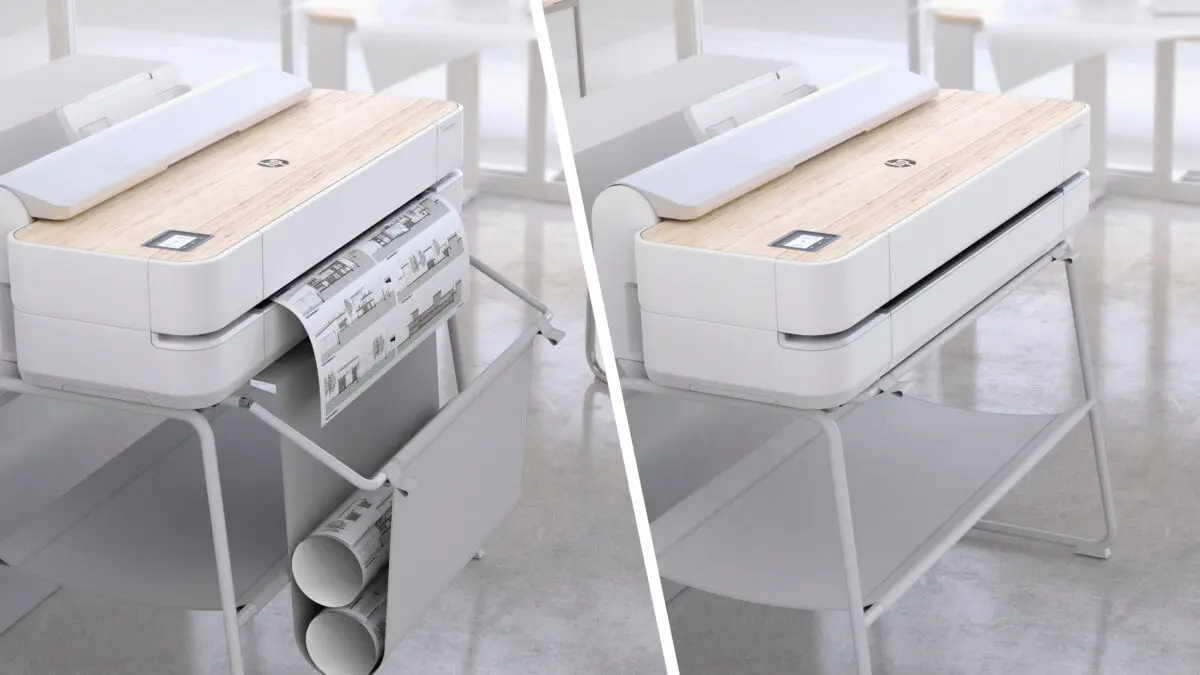 A1 HP DesignJet Studio plotter in use