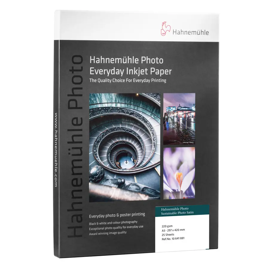 Hahnemühle Sustainable Photo Satin 220gsm A3+ 100 Sheets