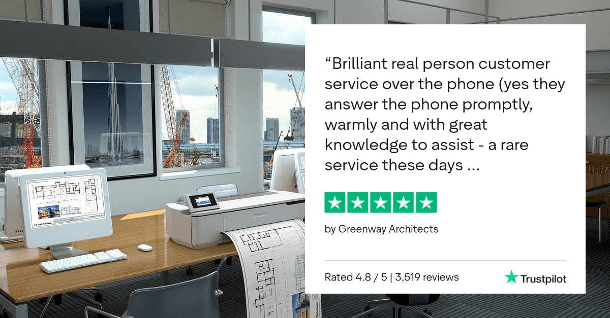 Real 5 star Customer review of plot it via Trustpilot