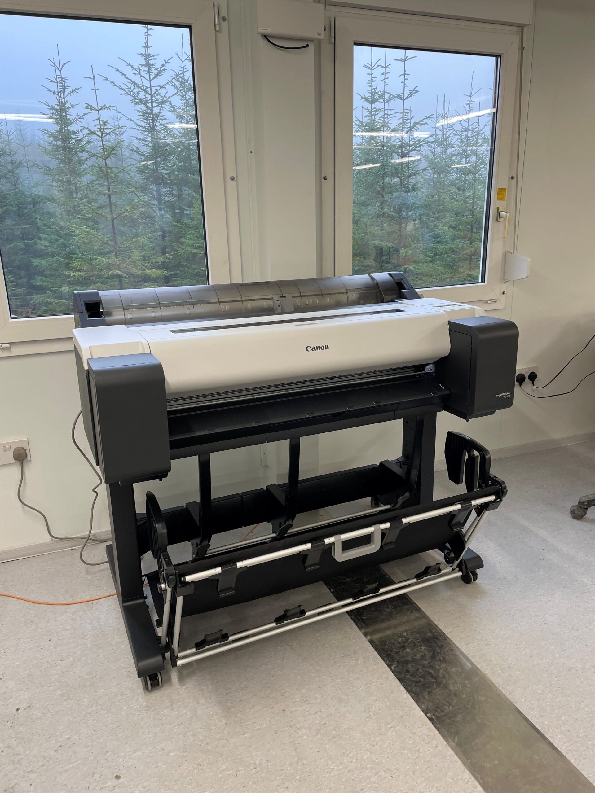 Canon TM-350 installation, site office Scottish Highlands