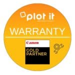 Warranty badge for Canon wide format printers