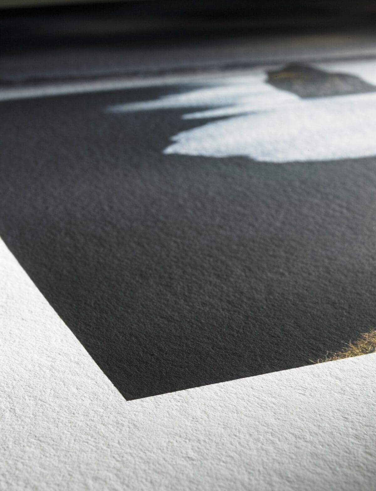 Close up of Bright White Photo rga, soft felt like structure