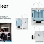 ULTIMAKER 3 MAIN BANNER showing lifestyle image and different angle views
