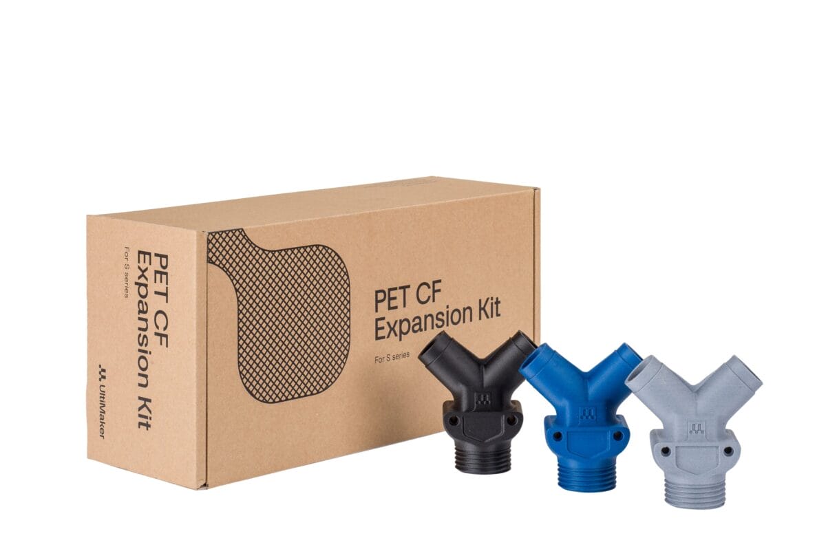 Ultimaker PETCF expansion kit with printed part examples