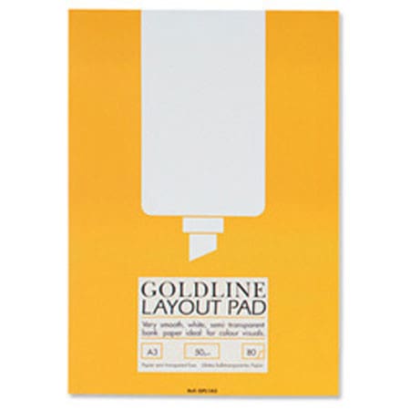 Goldline Layout Pad 50gsm A3 GPL1A3