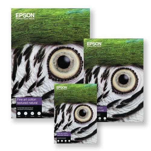 Epson Fine Art Cotton Textured Natural Paper A3+ – 300gsm (25 Sheets)