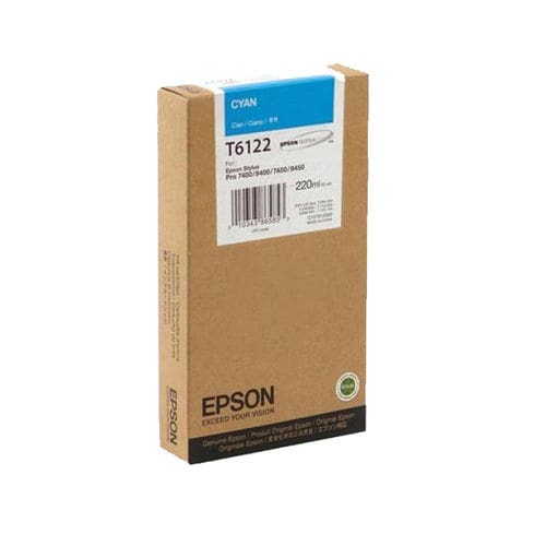 Epson T6122 Cyan Ink Cartridge – 220ml