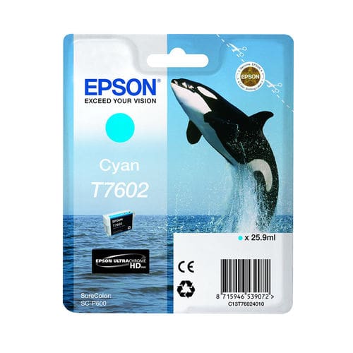 Epson T7602 Cyan Ink Cartridge – 25.9ml
