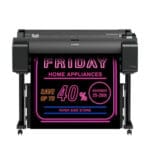 Canon GP-300 36" wide-format printer with neon pink poster print