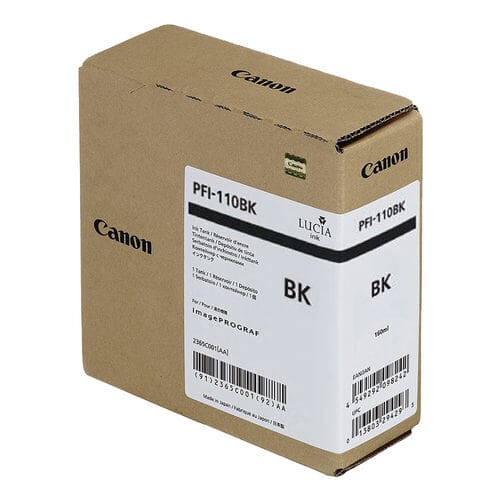 Canon PFI-110BK Black Ink Cartridge – 160ml