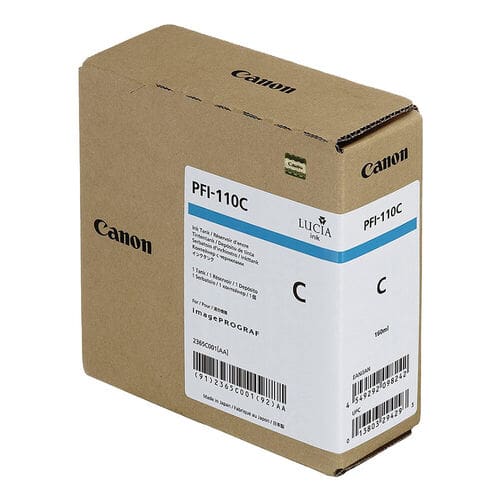 Canon PFI-110C Cyan  Ink Cartridge – 160ml
