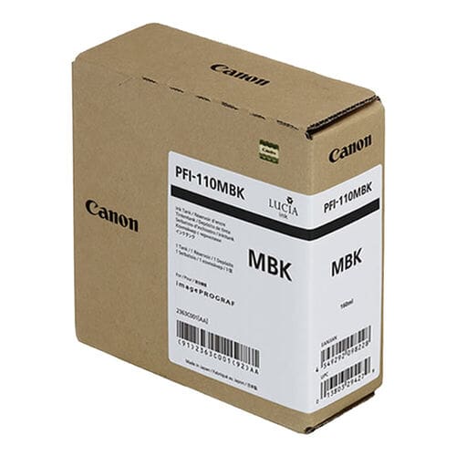Canon PFI-110MBK Matte Black Ink Cartridge – 160ml