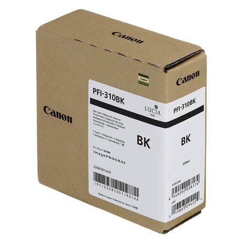 Canon PFI-310BK Black Ink Cartridge –  330ml