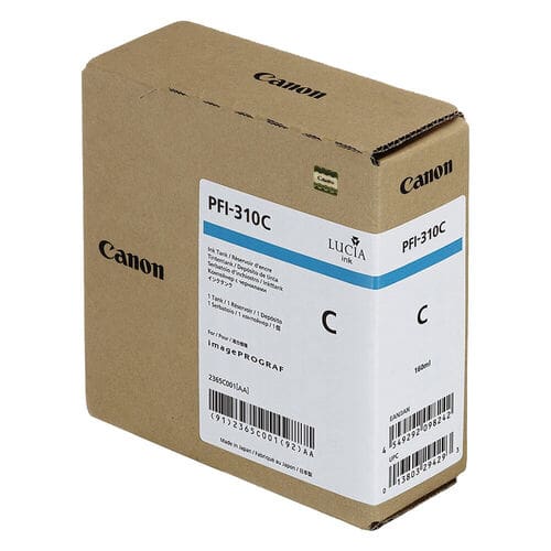Canon PFI-310C Cyan Ink Cartridge – 330ml