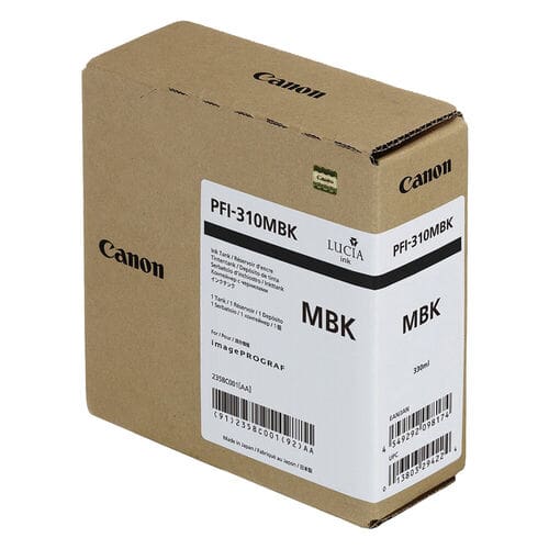 Canon PFI-310MBK Matte Black Ink Cartridge – 330ml