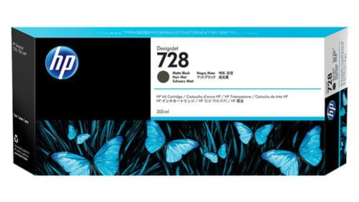 HP 728 Matte Black Ink Cartridge - 300ml - Plot it