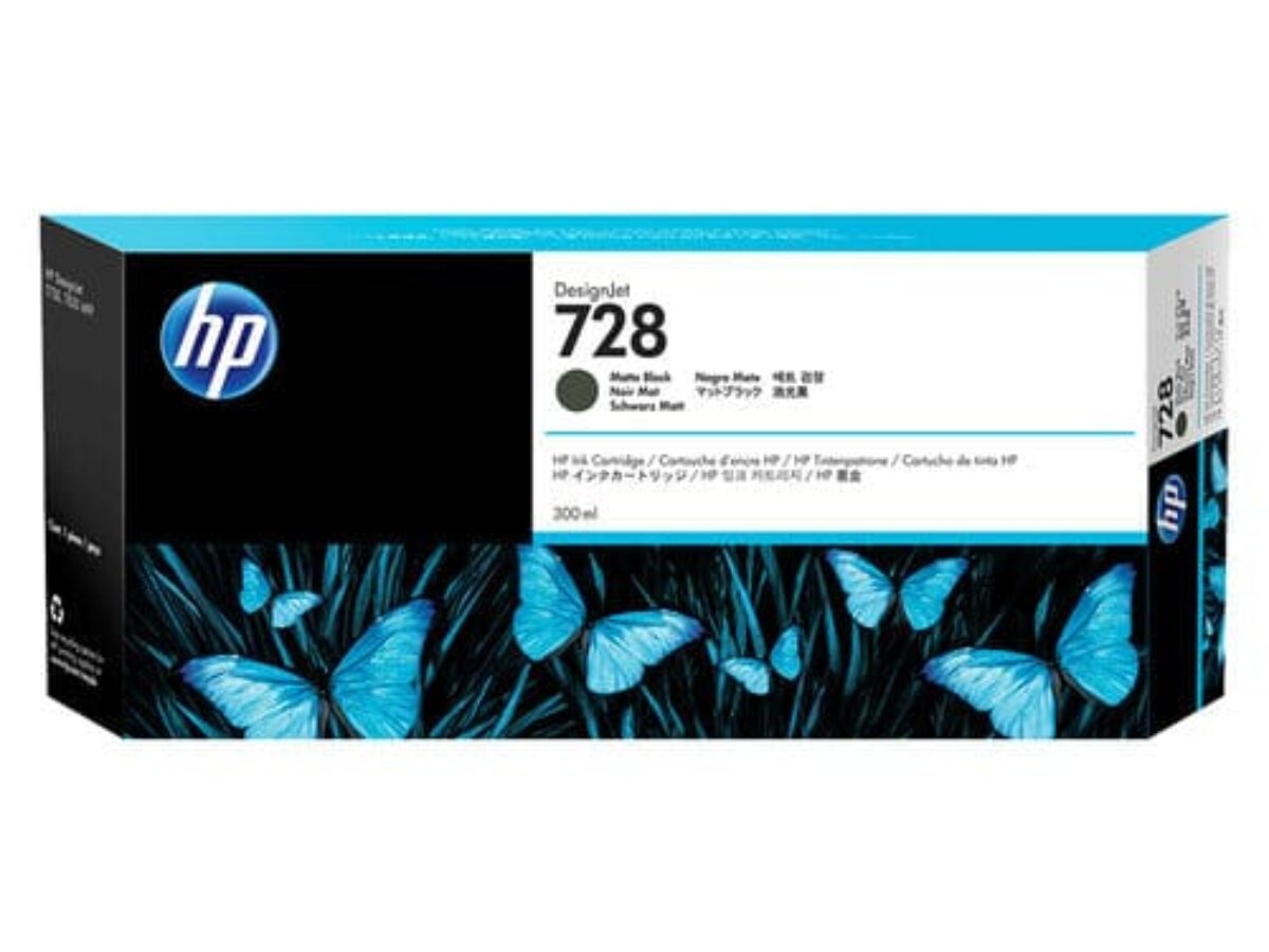 HP 728 Matte Black Ink Cartridge - 300ml - Plot it