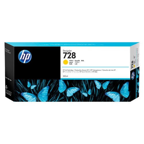 HP 728 Yellow Ink Cartridge – 300ml