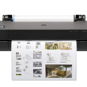 HP DesignJet T230 A1 Desktop Printer with print exiting front