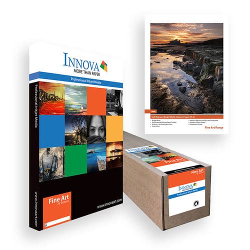 Innova IFA-026-R0432-015 Soft Textured Cotton BW 315g/m² 17″ 432mm x 15m roll