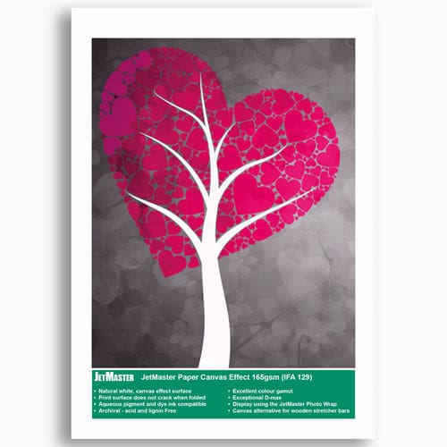 JetMaster® IFA129 Paper Canvas Effect 165g/m² IFA-129-0610-030 24″ 610mm x 30m roll