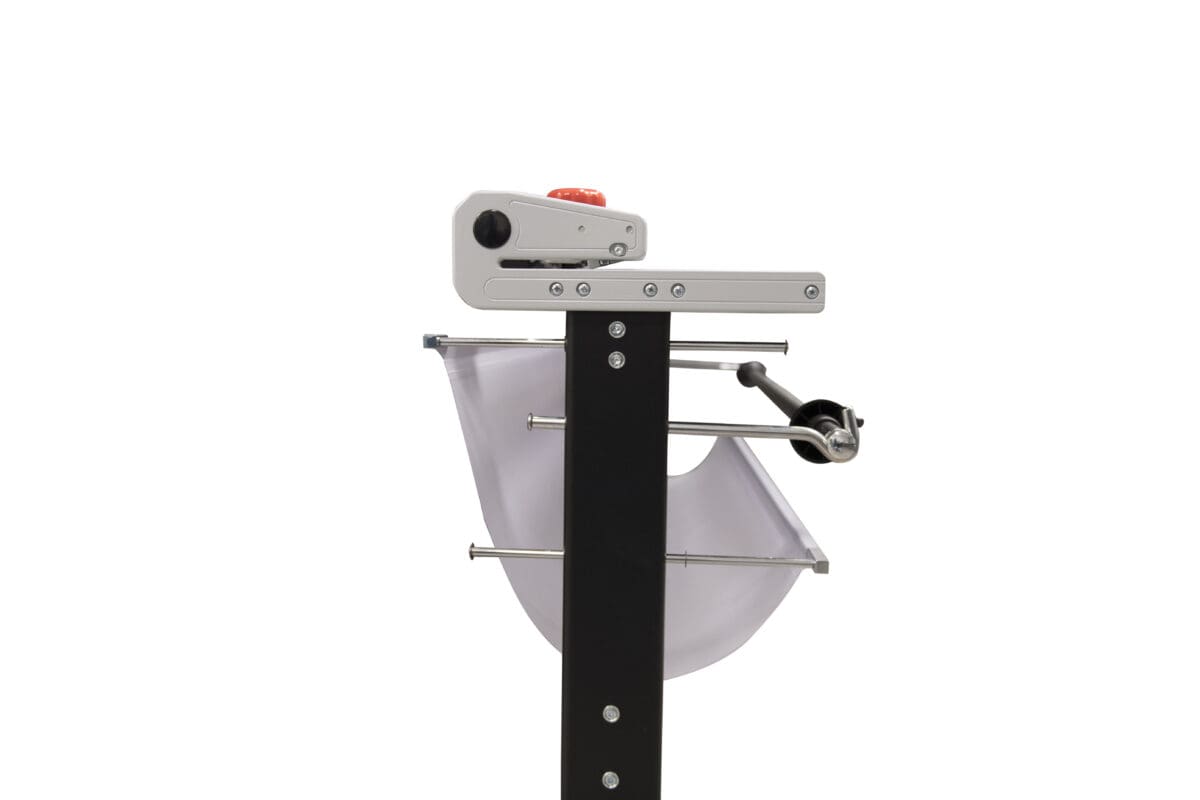 Neolt manual trim plus side view, with optional roll holder