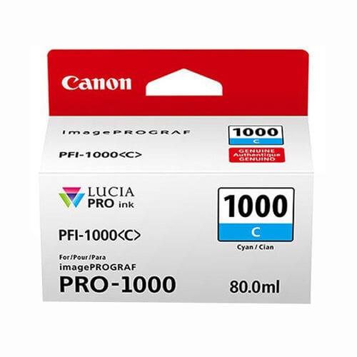 Canon PFI-1000C Cyan  Ink Cartridge – 80ml