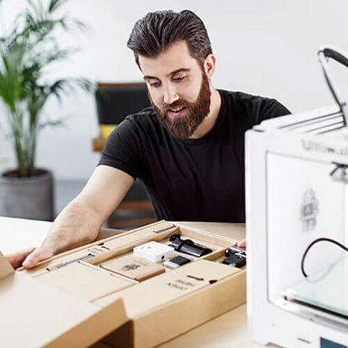 Unboxing Ultimaker Extrusion Upgrade Kit with all components displayed