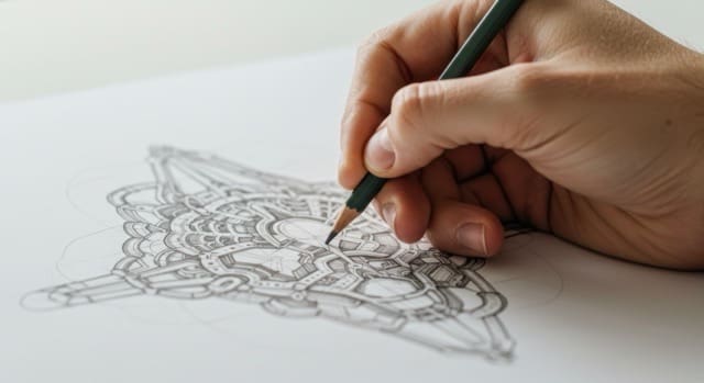 Sketch paper pad for drawing and drafting