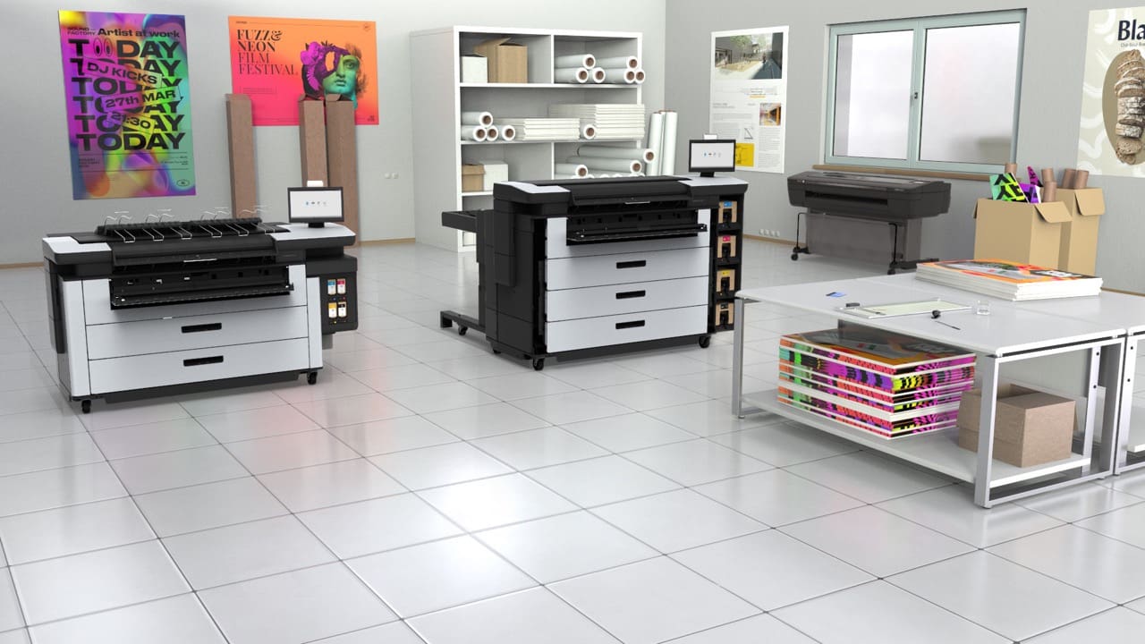 HP Pagewide Printer in a printroom