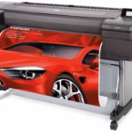 HP DesignJet Z6 44-inch with chromatic red ink example print