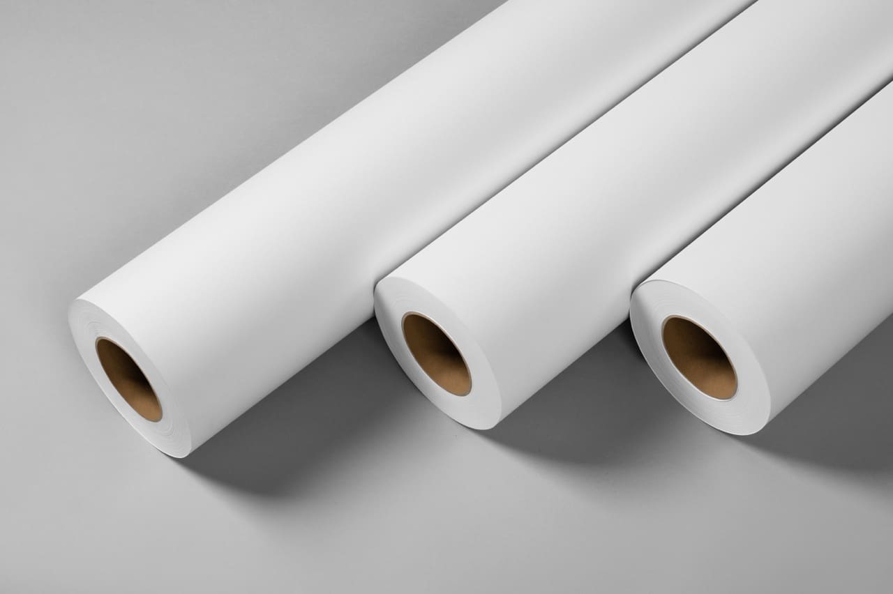 Three rolls of wide format paper, A1 print paper