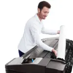 HP designJet T1700 front paper change