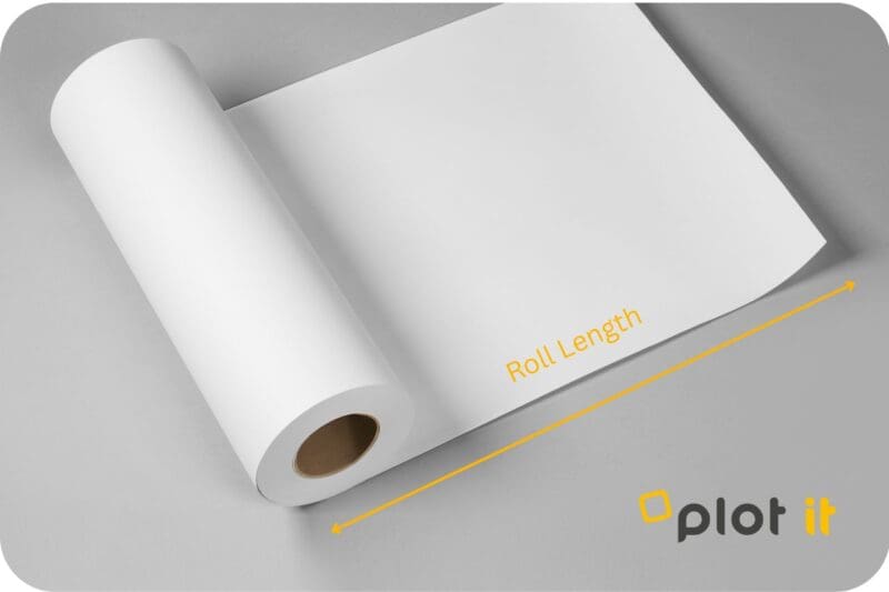 Plot it paper roll showing length