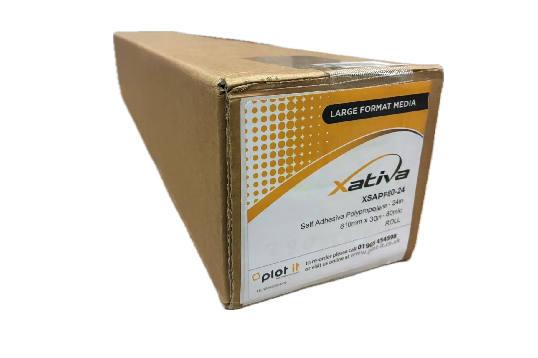 Xativa Self Adhesive Polypropelene XSAPP80 24″ 610mm x 30m – 80mic