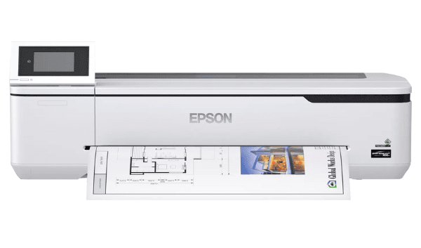 Front facing Epson SC-T3100N with print coming from the front