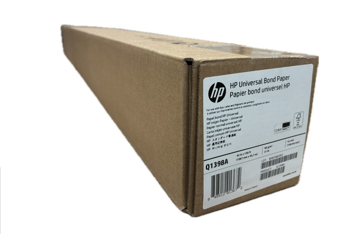 HP Q1398A Universal Bond 80gsm Plotter Paper - 42"